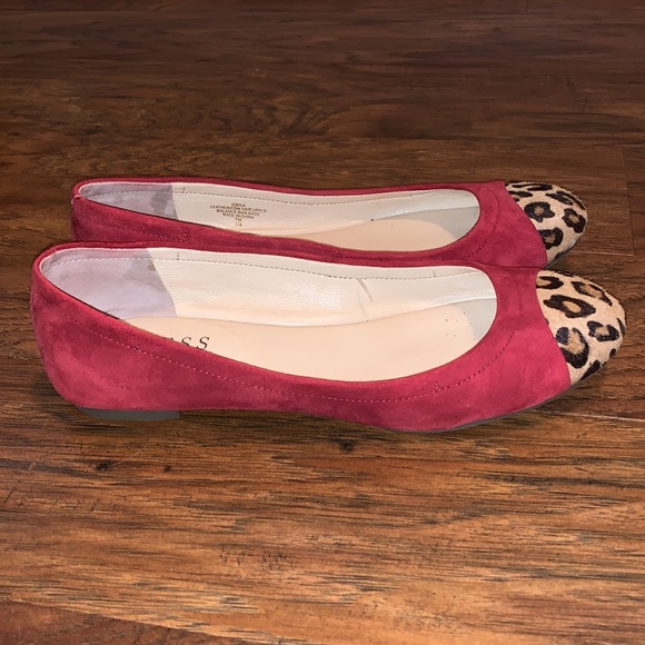 Guess Red and Leopard Print Flats - Picture 6 of 9